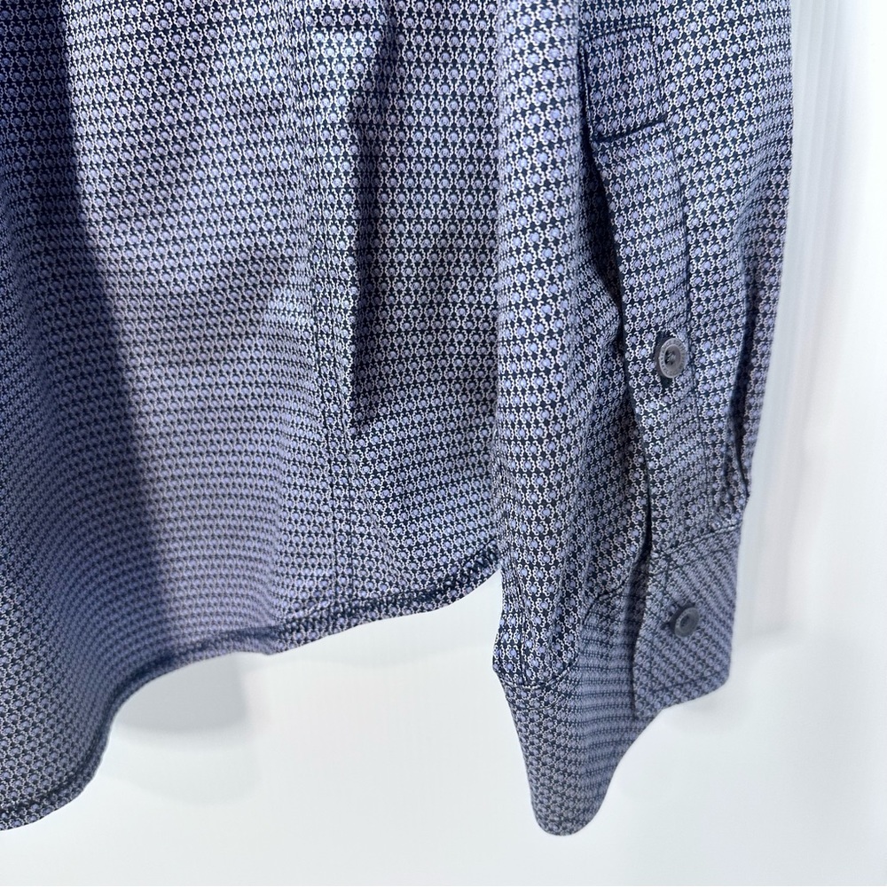 Prana Shirt Men’s Large Slim Fit Button Up Long Sleeve Organic Cotton Blue - Picture 3 of 10